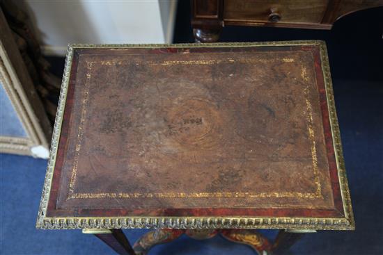 A Louis XIV boullework occasional table, W.1ft 7.5in D.1ft 2in. H. 2ft 3in.